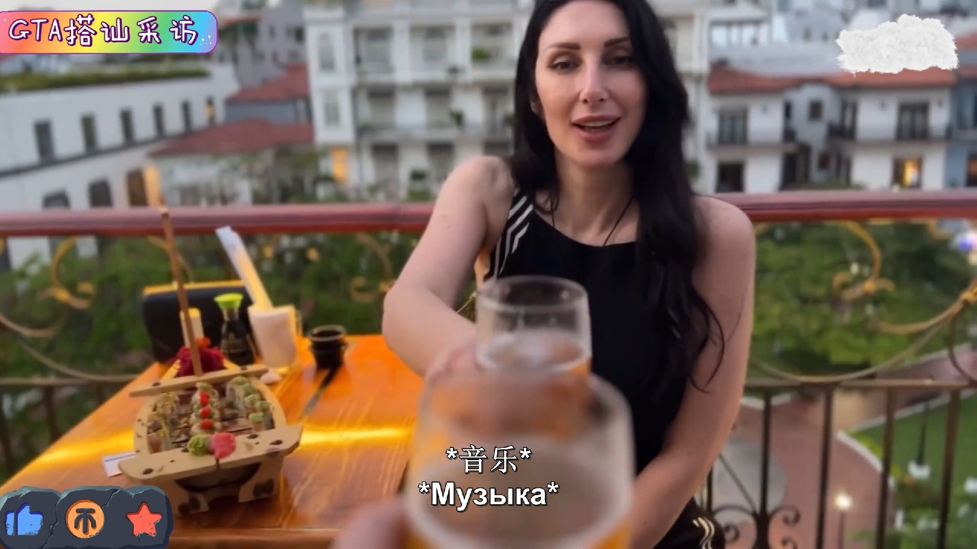 捷克街头搭讪-白色长发的高挑混血人妻